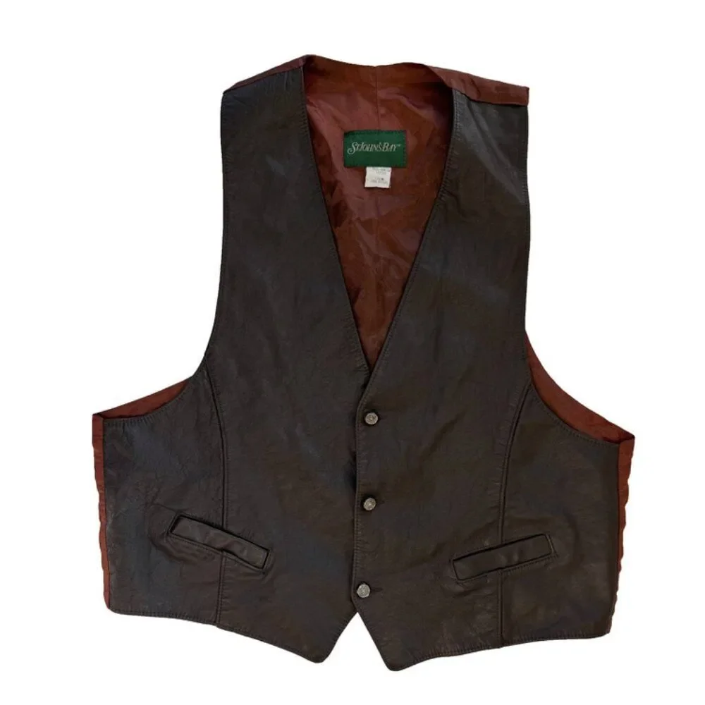 Vintage St. Johns Bay Leather Vest